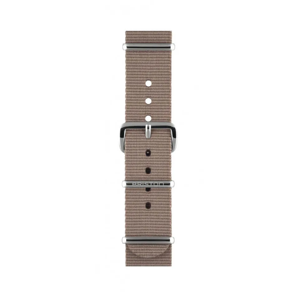 briston-clubmaster-classic-bracelet-nato-nylon-18-mm-gris-taupe image 1