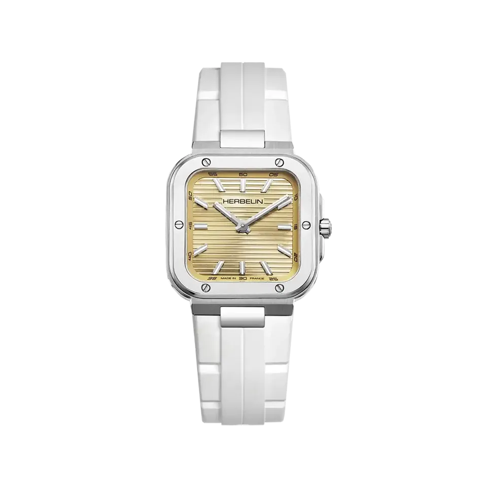 herbelin-cap-camarat-square-dame-champagne-blanc-femme image 1