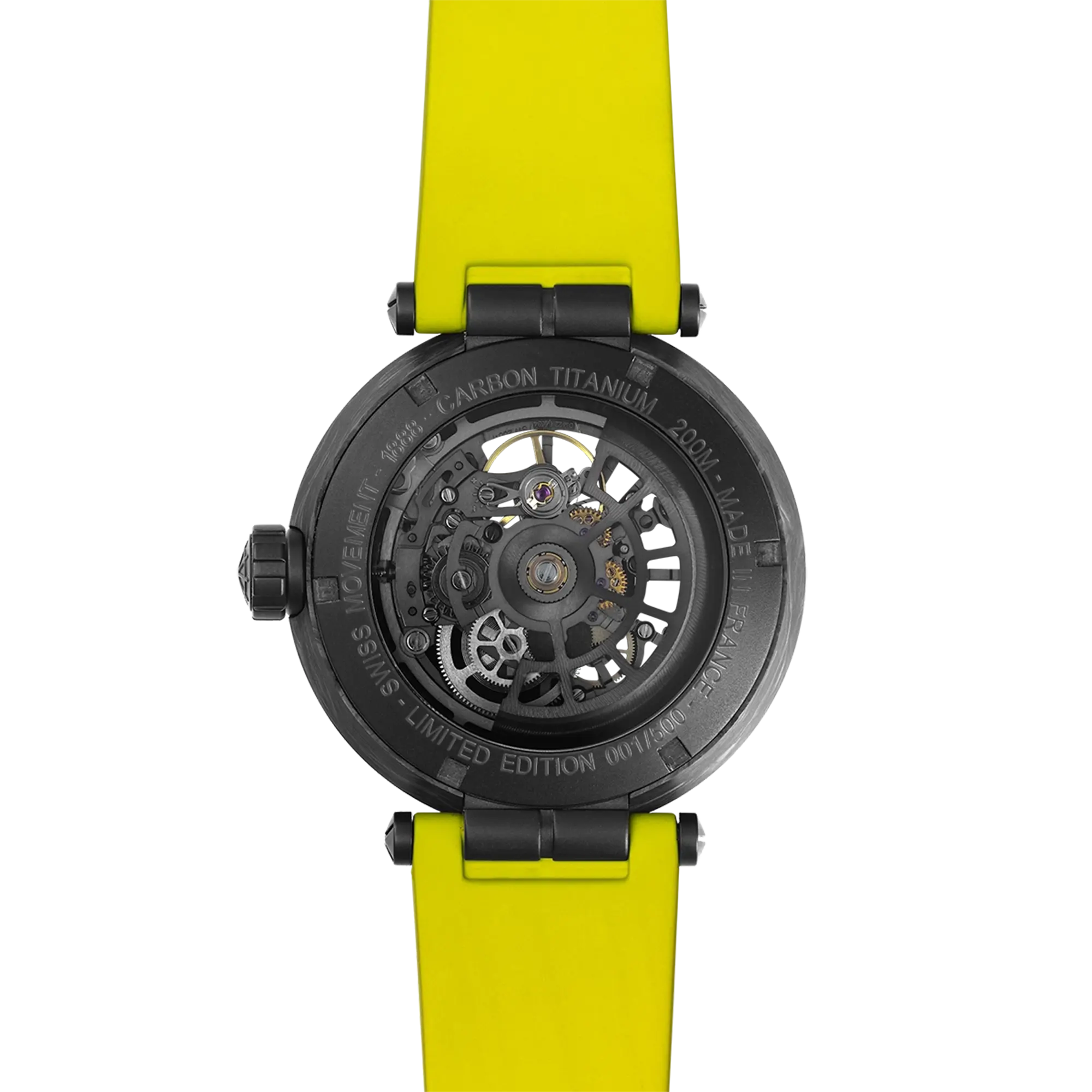 herbelin-newport-carbone-titane-squelette-jaune-43-mm-dition-limit-e image 4