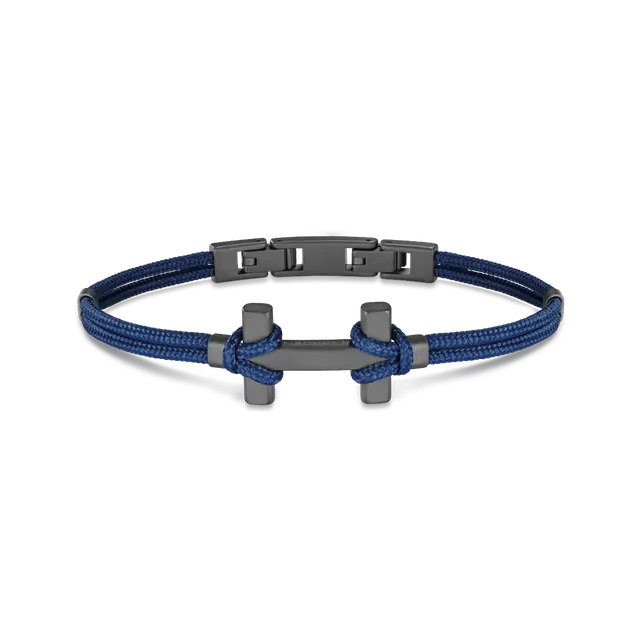 herbelin-amarrrage-bracelet-homme-titane-sabl-et-nylon-marine image 1