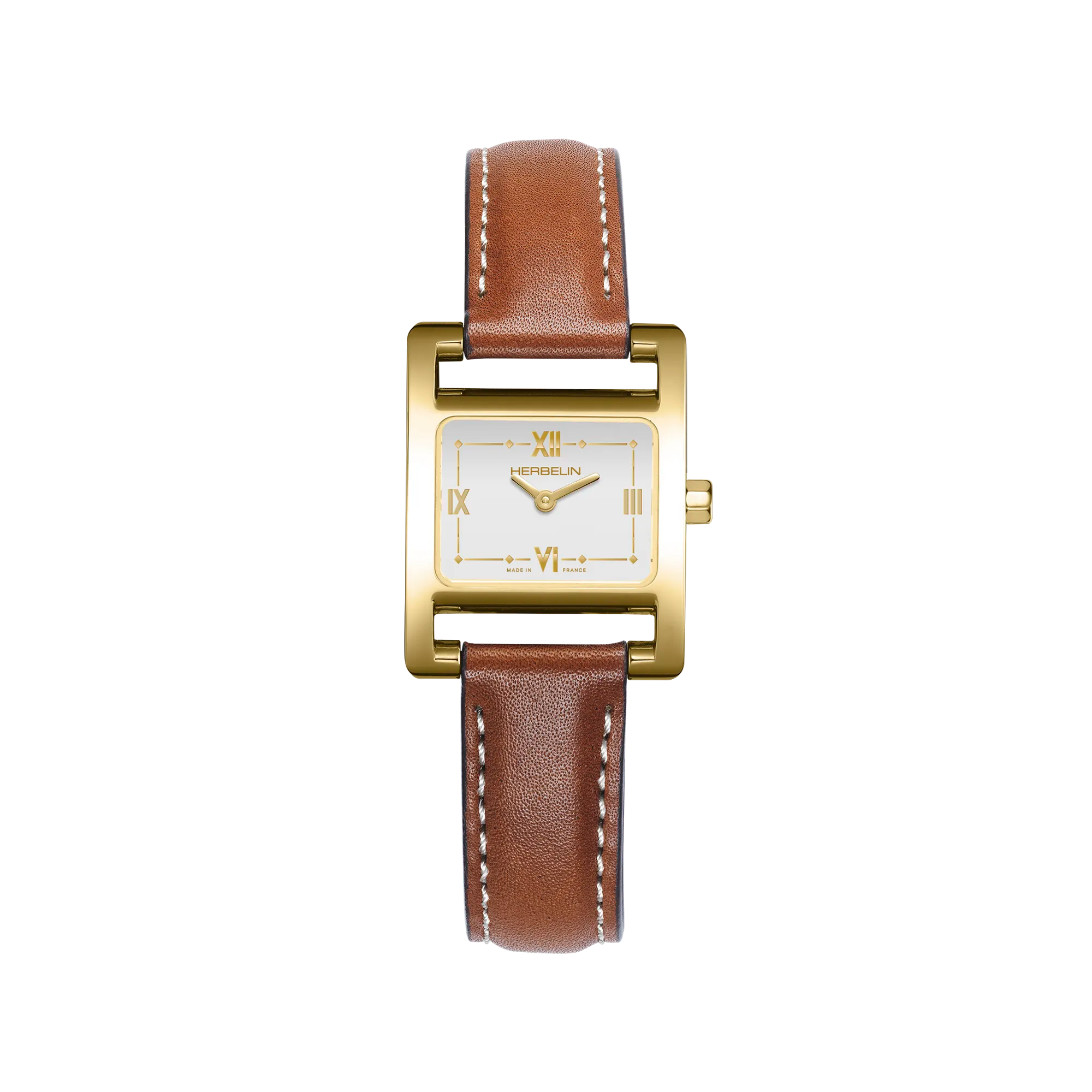 herbelin-ve-avenue-quartz-femme-pvd-or-jaune-cuir-camel image 1