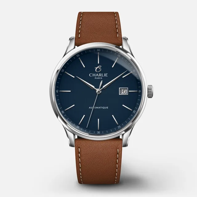 charlie-paris-initial-slim-bleu-montre-homme-automatique-40-mm-cadran-bleu-acier image 1