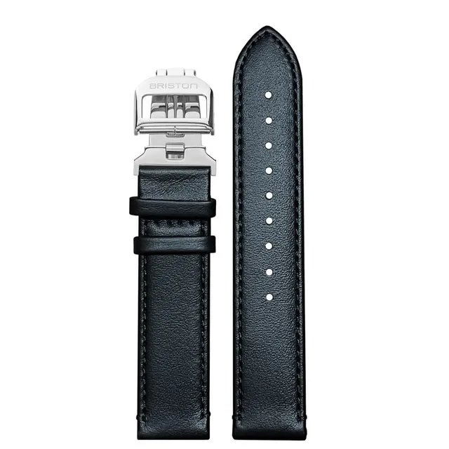 briston-clubmaster-classic-bracelet-cuir-20-mm-noir-boucle-d-ployante image 1
