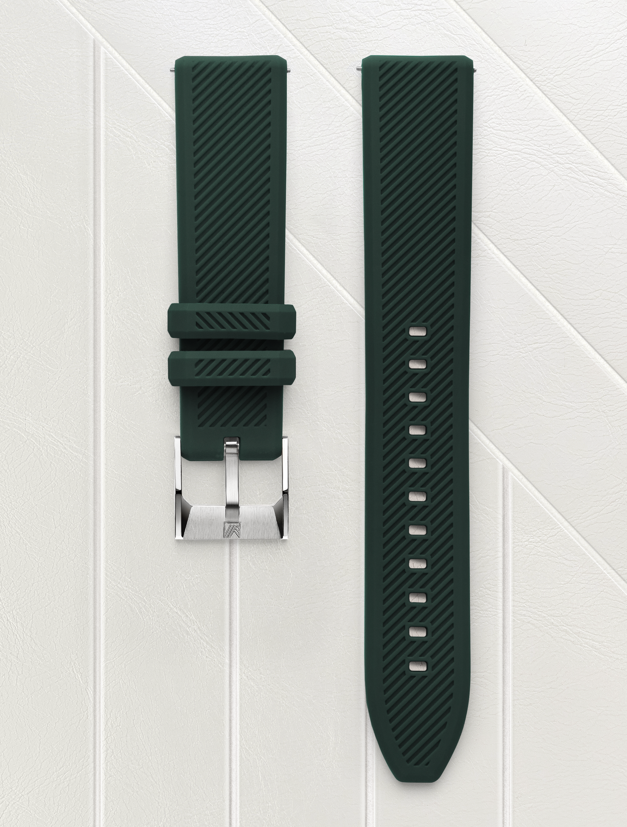 march-la-b-bracelet-silicone-vert-20-mm-bracelet-montre-sport-interchangeable image 1