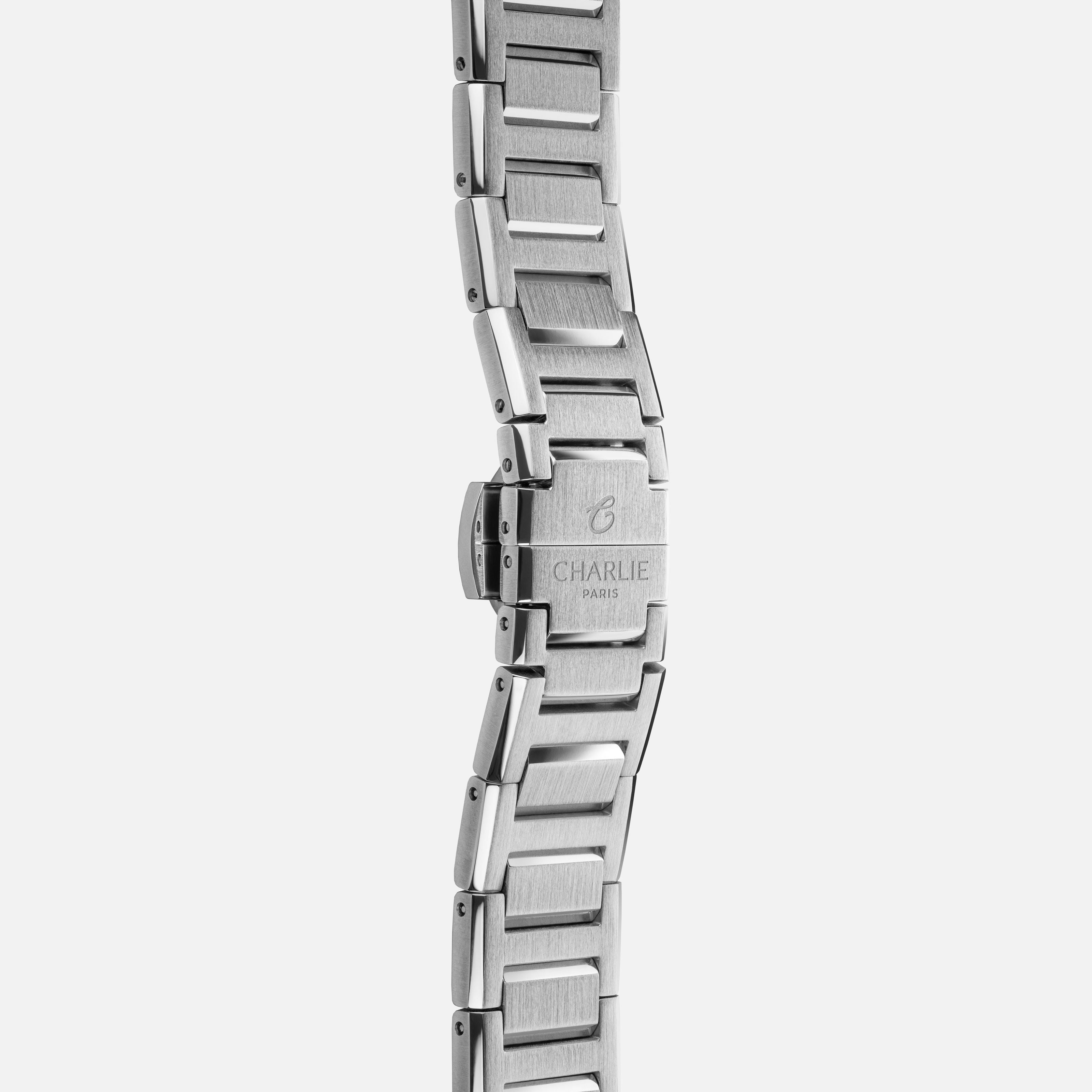 charlie-paris-bracelet-acier-alliance-20mm-papillon-maillons-viss-s image 1