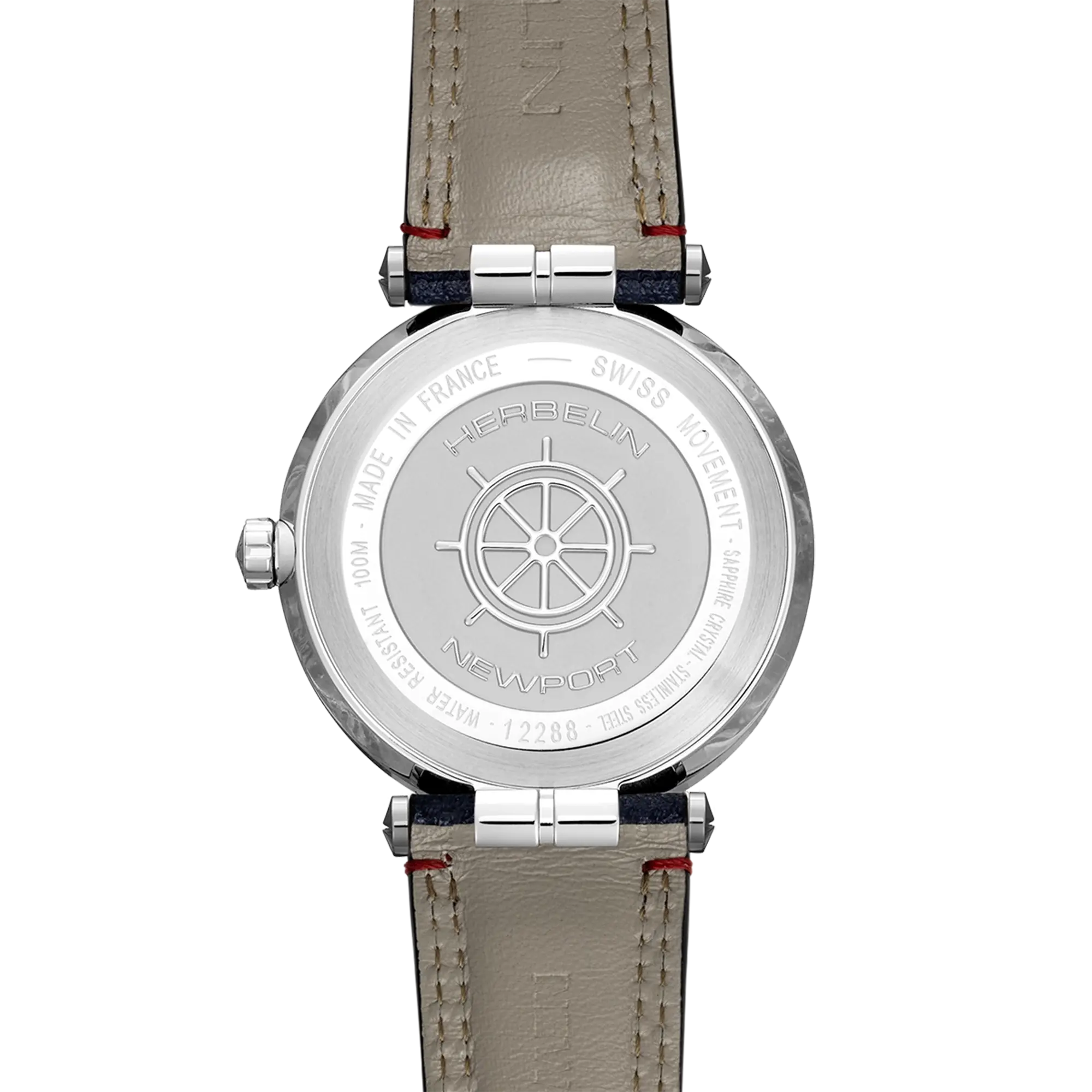 herbelin-newport-quartz-date-montre-homme-acier-cadran-bleu-textile image 3