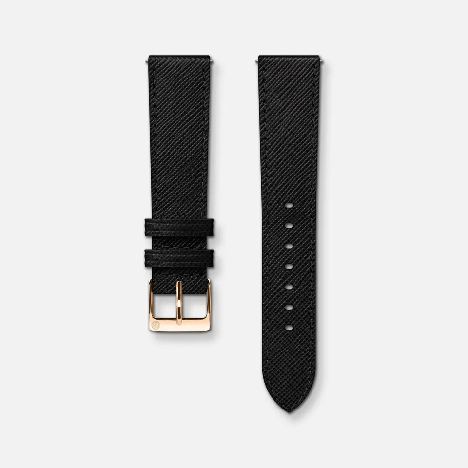 charlie-paris-bracelet-cuir-saffiano-noir-18-mm-initial-36-35-sully-35 image 1