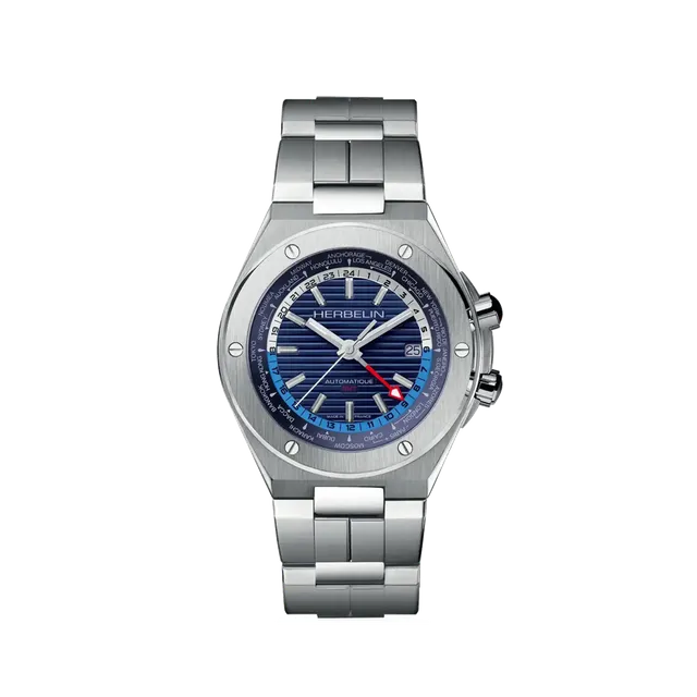 herbelin-cap-camarat-gmt-acier-montre-automatique-homme-s-rie-limit-e image 1