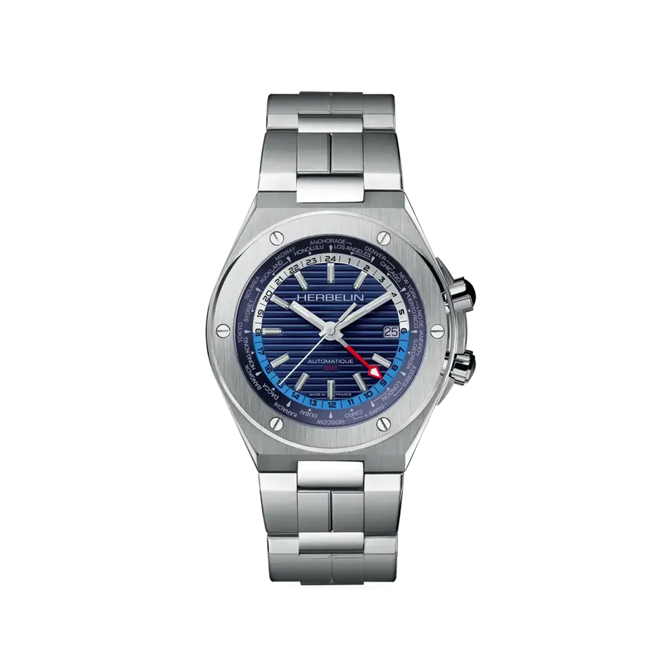herbelin-cap-camarat-gmt-acier-montre-automatique-homme-s-rie-limit-e image 1