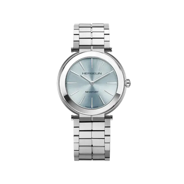 herbelin-newport-slim-quartz-homme-bleu-arctique-acier-5-80-mm image 1