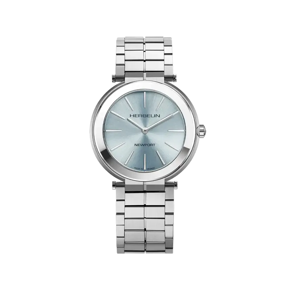 herbelin-newport-slim-quartz-homme-bleu-arctique-acier-5-80-mm image 1
