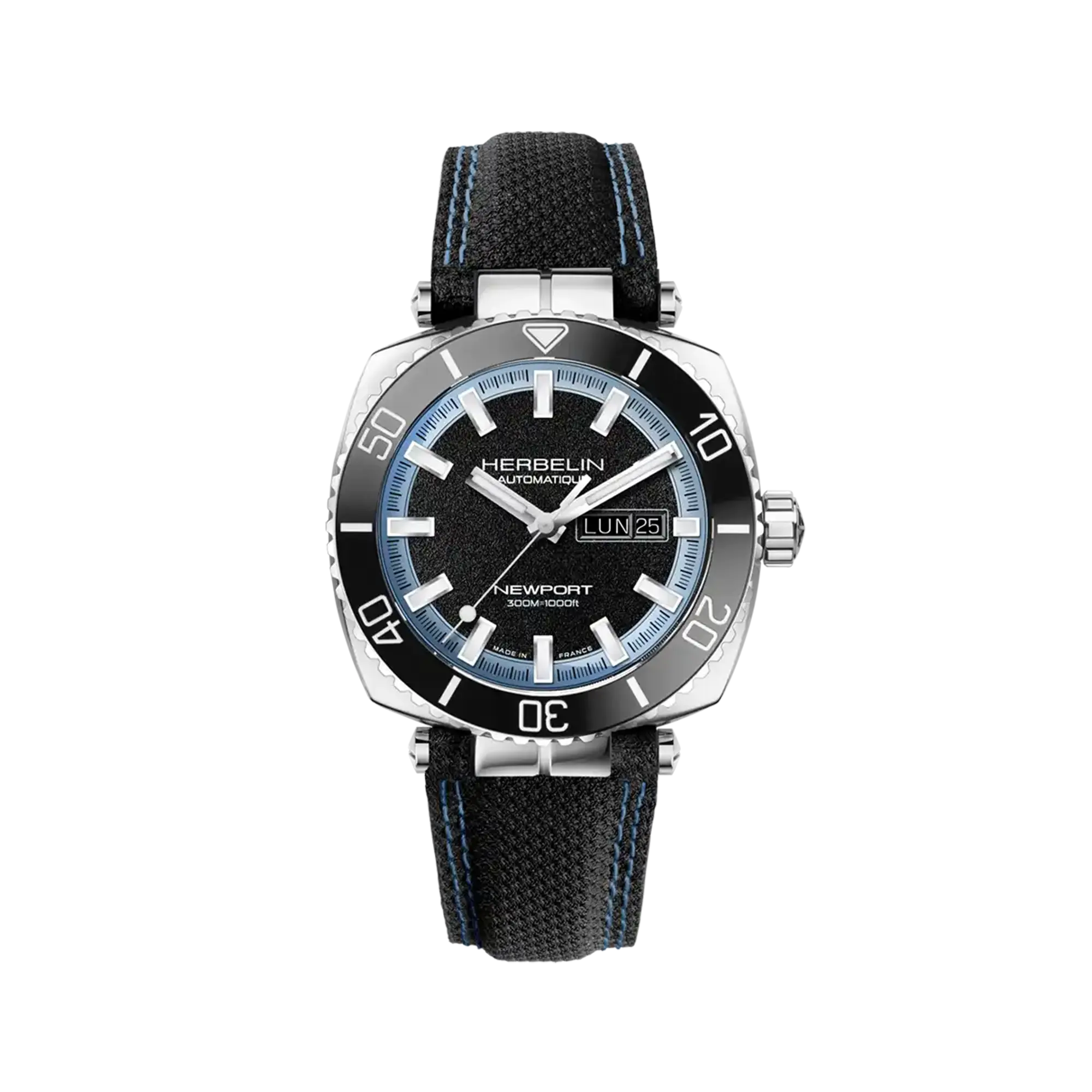 herbelin-newport-diver-automatique-montre-plong-e-rehaut-bleu-homme image 1