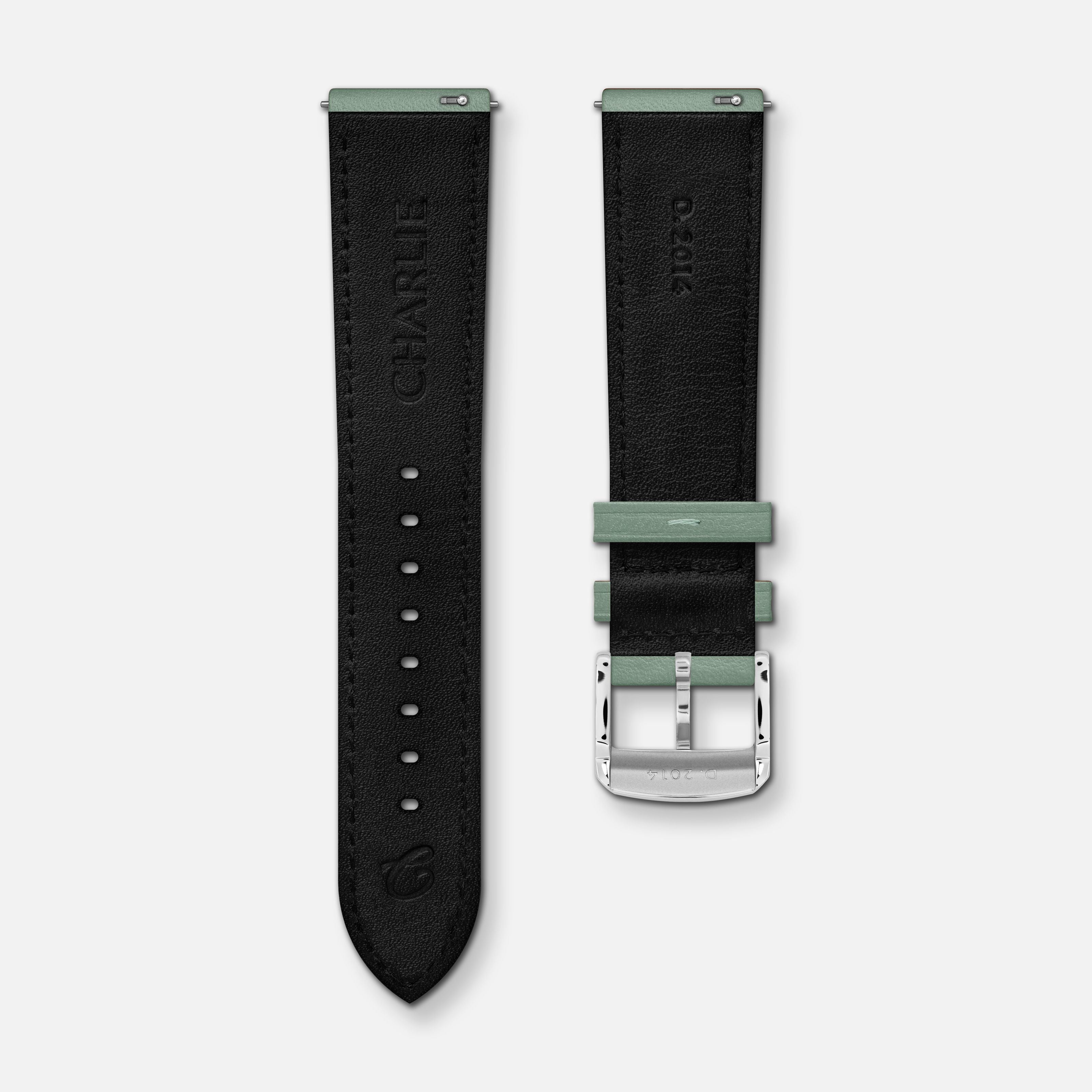 charlie-paris-bracelet-cuir-sauge-20mm image 2