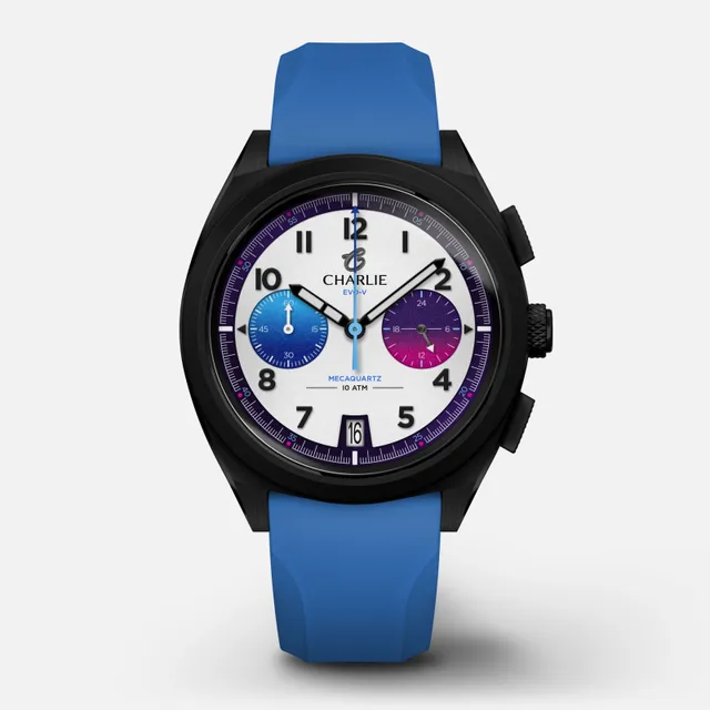 charlie-paris-grx-chronographe-evo-v-montre-sport-homme-39mm-pvd-noir-cadran-bla image 1