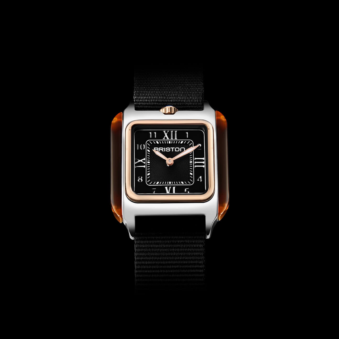 briston-streamliner-kennedy-hm-30-mm-rose-gold-noir-quartz image 3