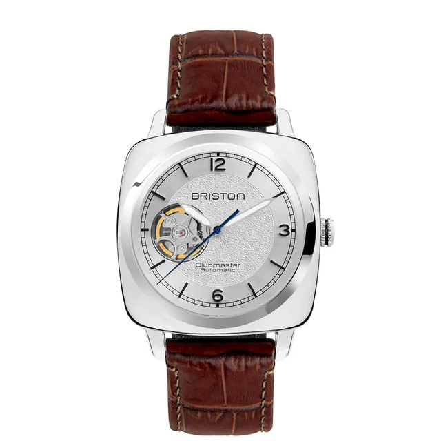 briston-clubmaster-legend-classic-open-montre-automatique-39-mm-acier-blanc image 1