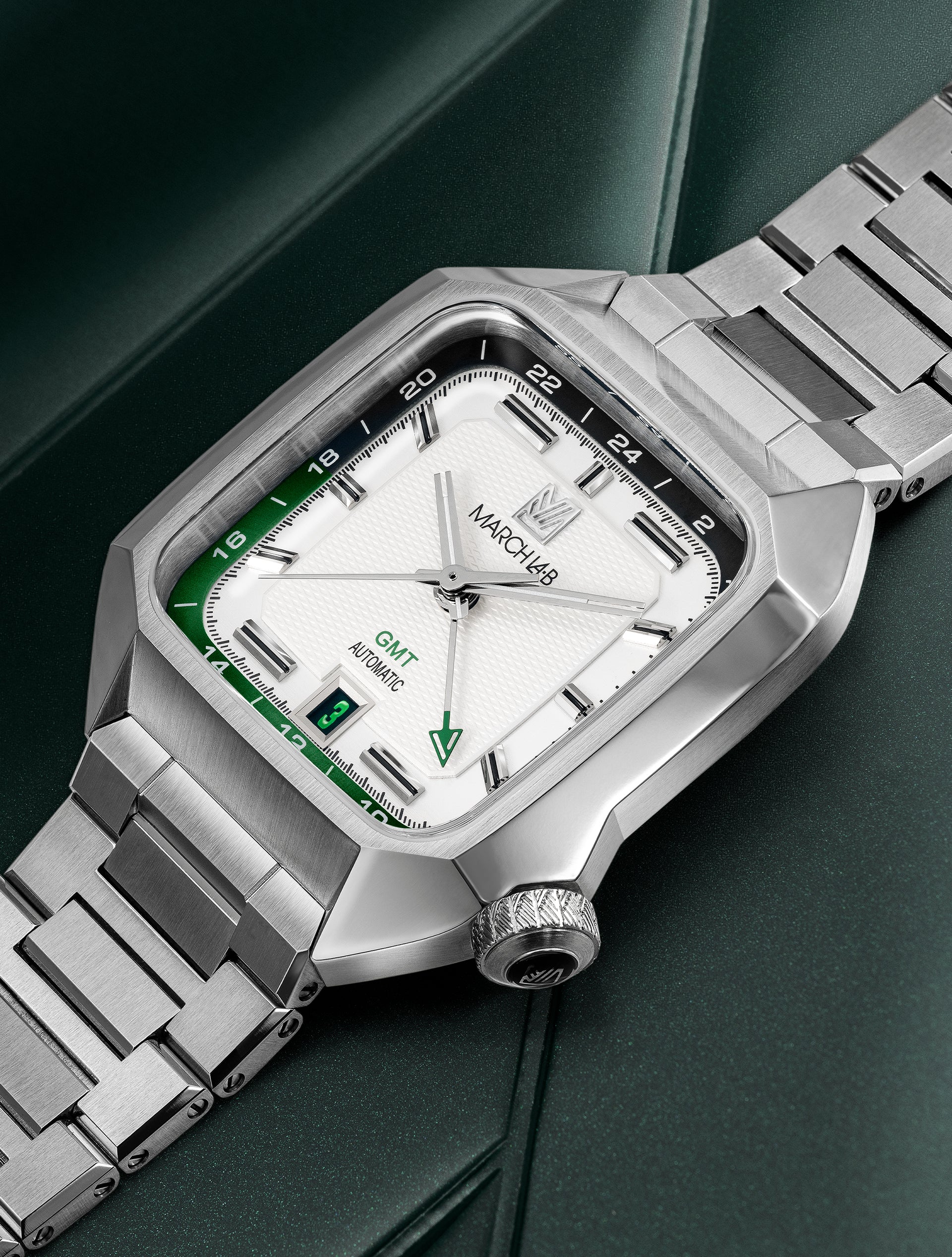 march-la-b-am2-gmt-automatique-white-montre-homme-39-mm image 3