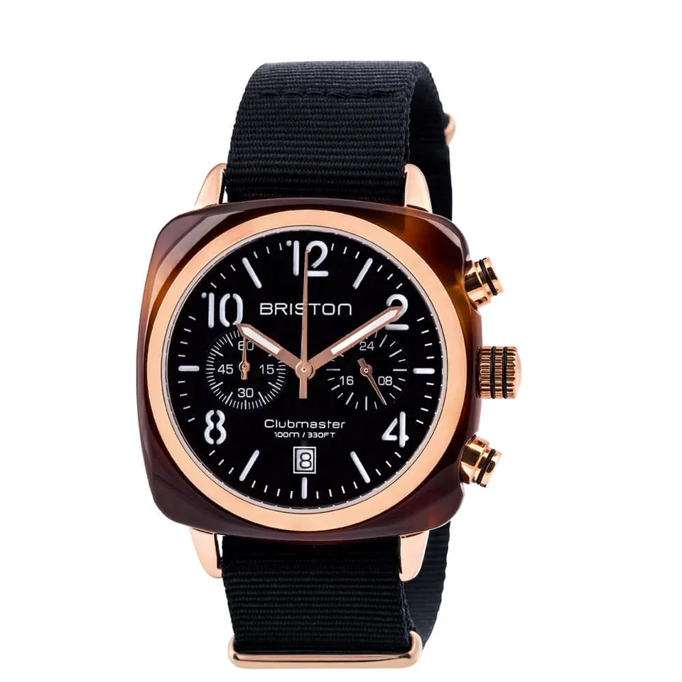 briston-clubmaster-classic-chrono-or-rose-noir-40-mm image 1