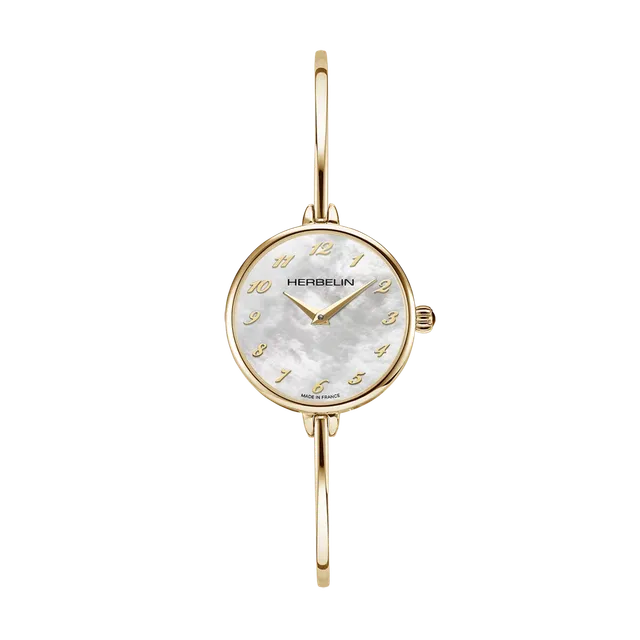 herbelin-fil-quartz-montre-femme-dor-nacre image 1