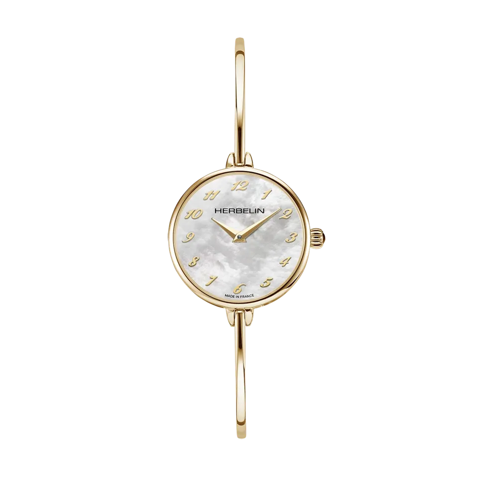 herbelin-fil-quartz-montre-femme-dor-nacre image 1