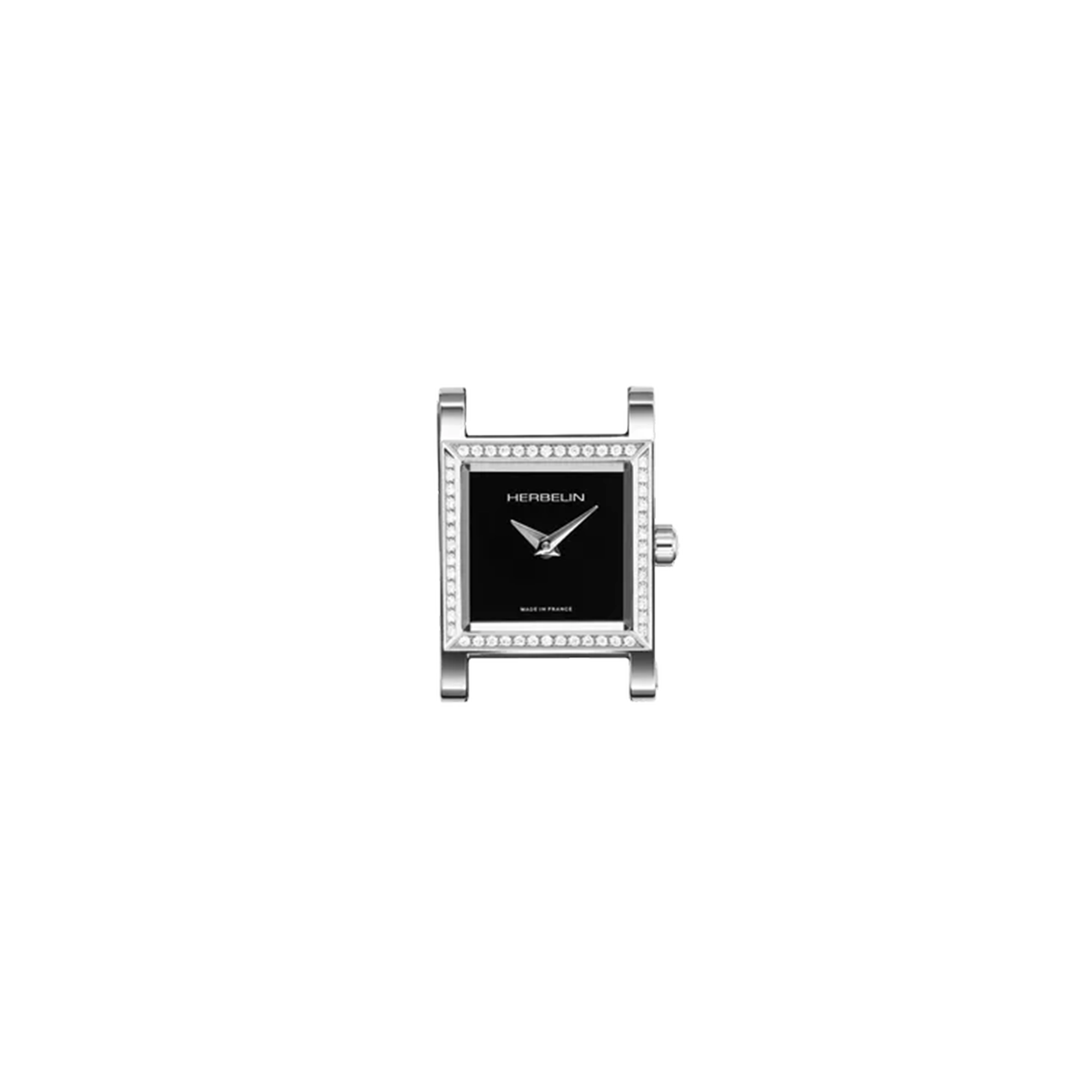 herbelin-antar-s-carr-montre-femme-noir-diamants-acier-xs-quartz image 1