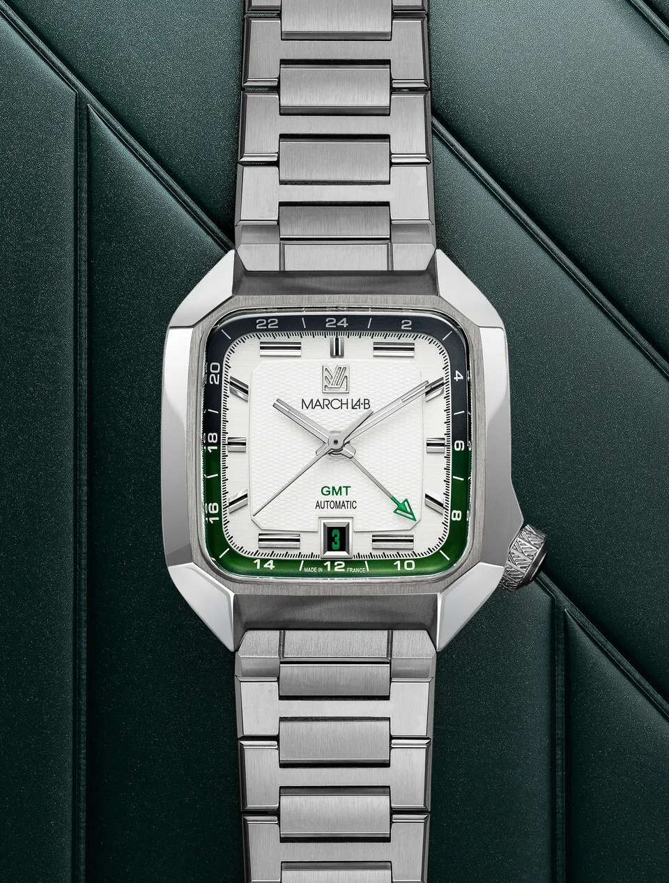 montre-march-la-b-am2-gmt-automatique-39-mm-white image 1
