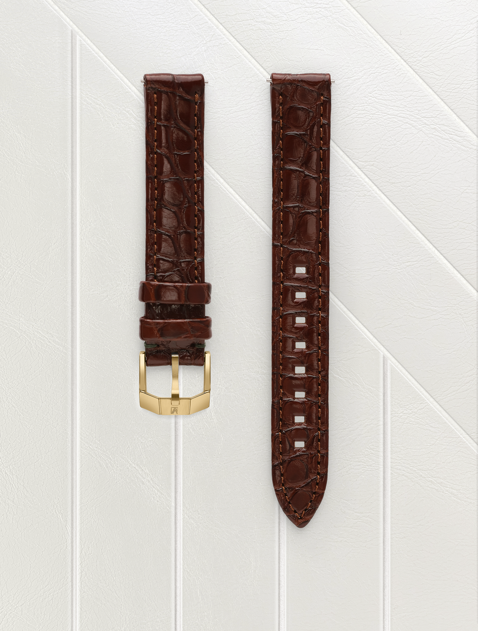 march-la-b-bracelet-alligator-marron-14-mm-bracelet-femme-interchangeable image 2