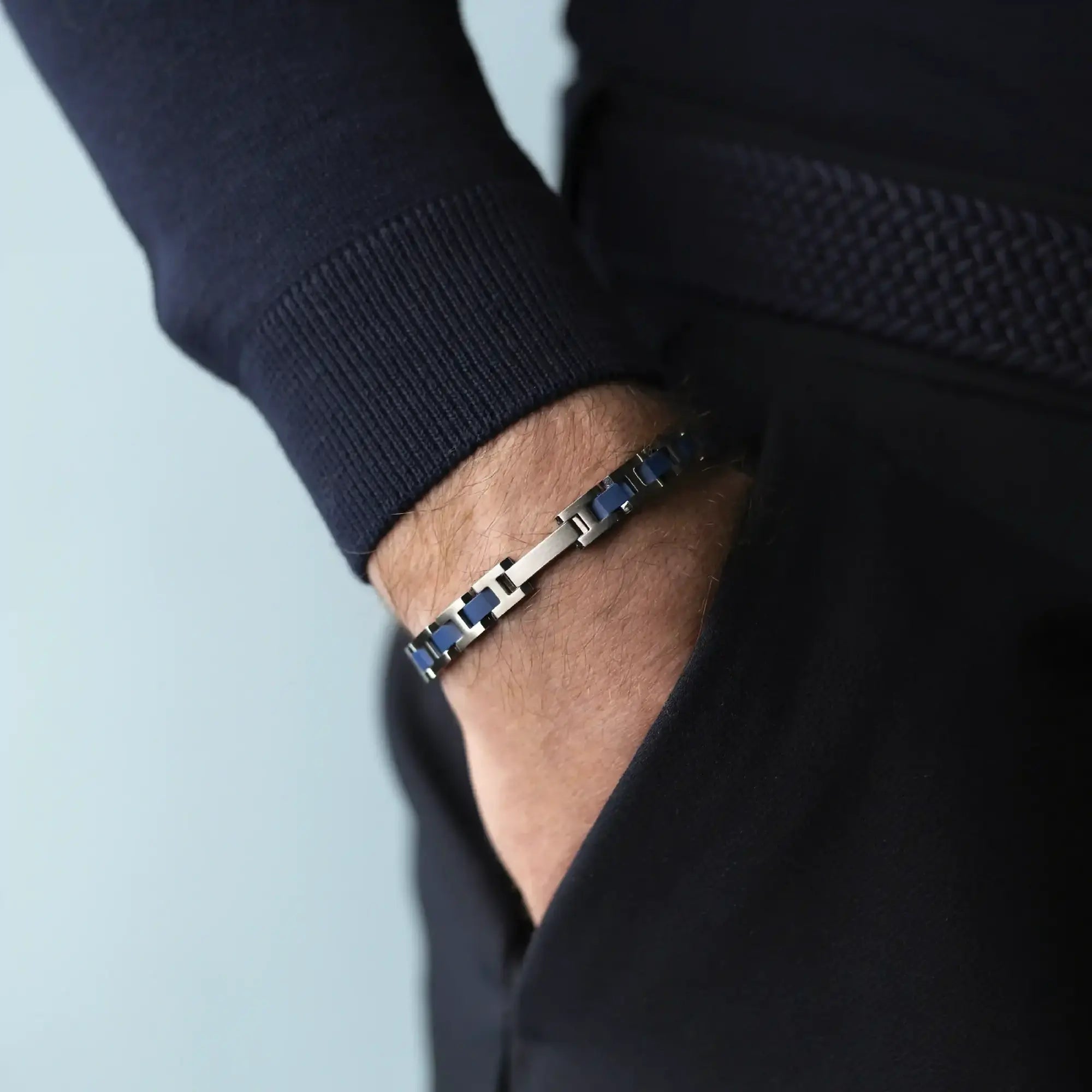 herbelin-bracelet-cap-camarat-homme-acier-c-ramique-bleue image 2