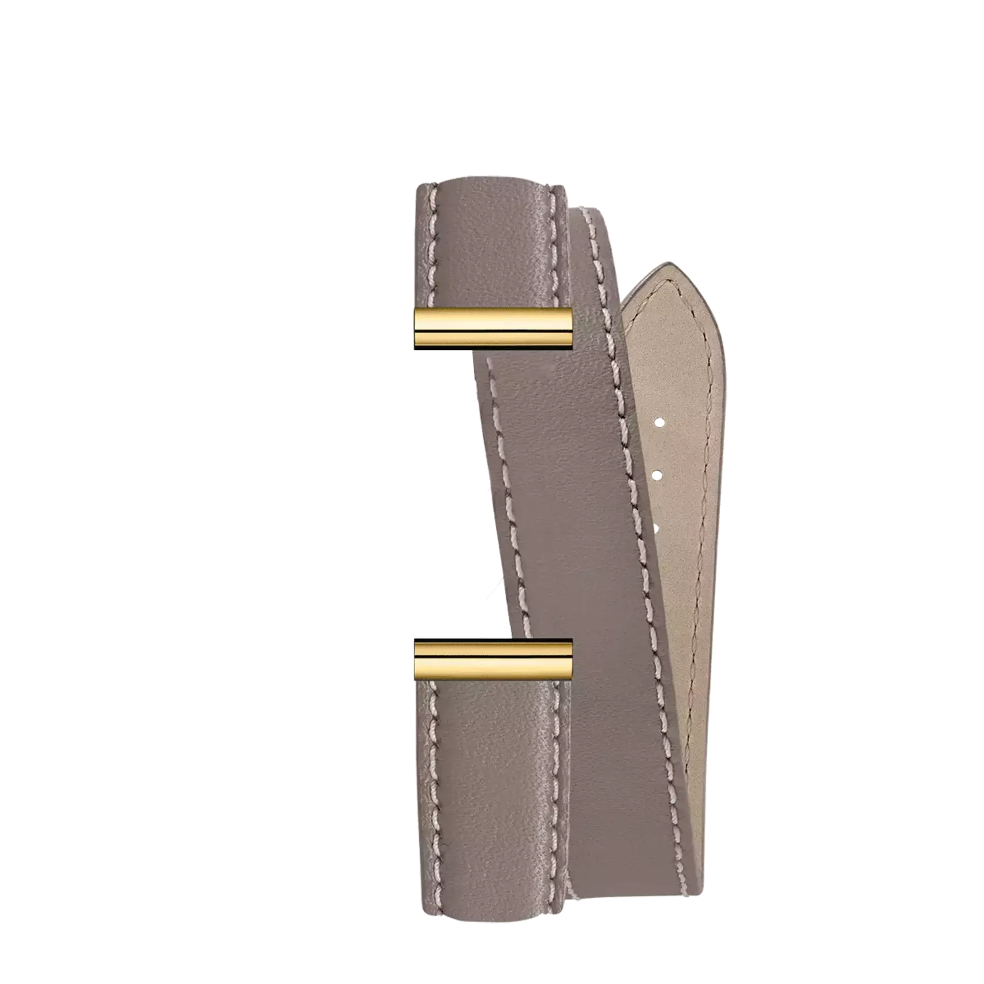 herbelin-antar-s-bracelet-double-tour-beige-taupe-bracelet-cuir-femme-interchang image 1
