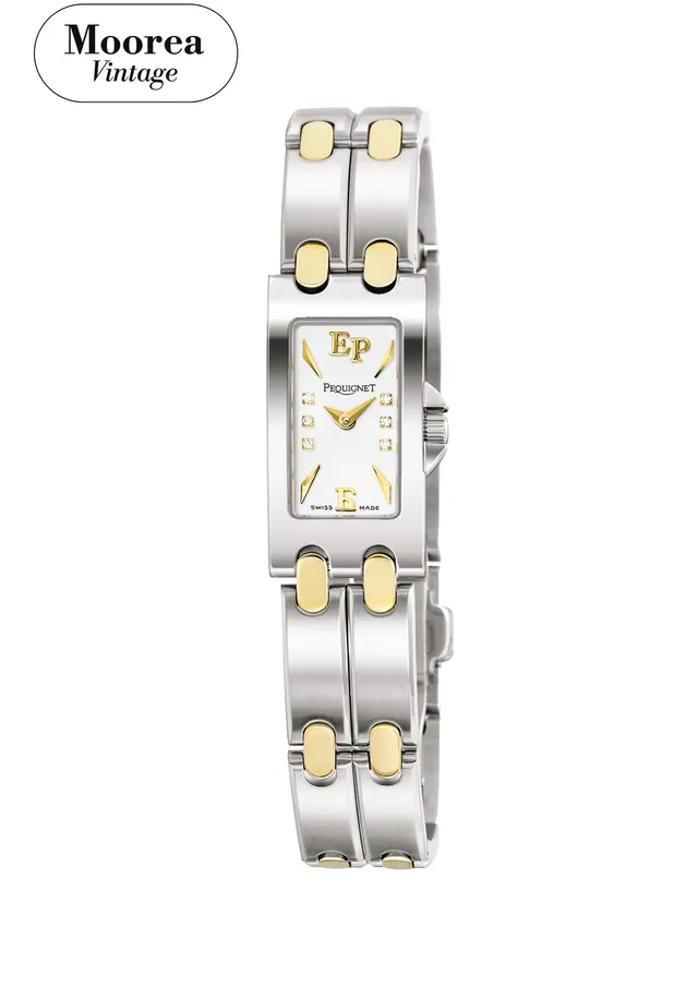 pequignet-moorea-vintage-quartz-baguette-montre-bijou-rectangulaire image 1