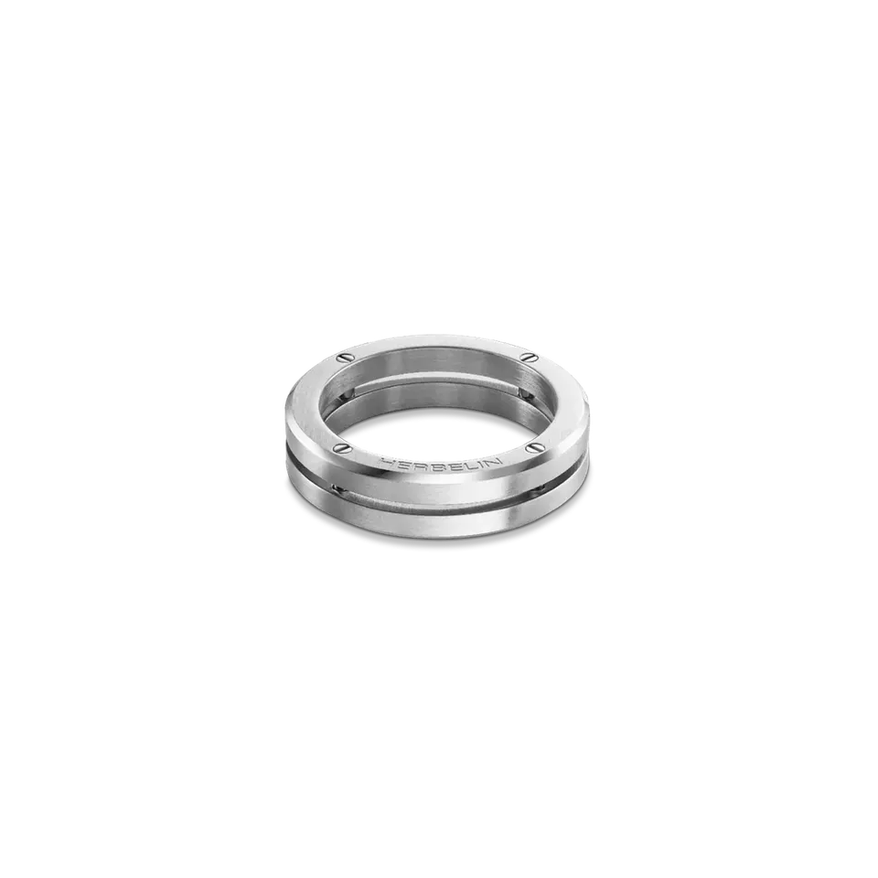 herbelin-newport-duo-bague-homme-acier-bross-et-poli image 1