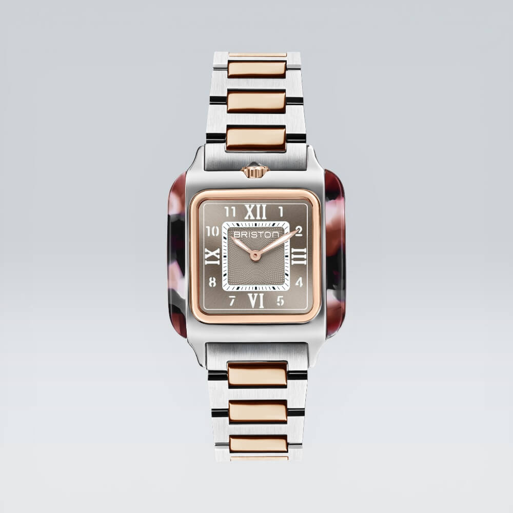 briston-streamliner-kennedy-bracelet-acier-medium-18-mm-bicolore-or-rose image 2
