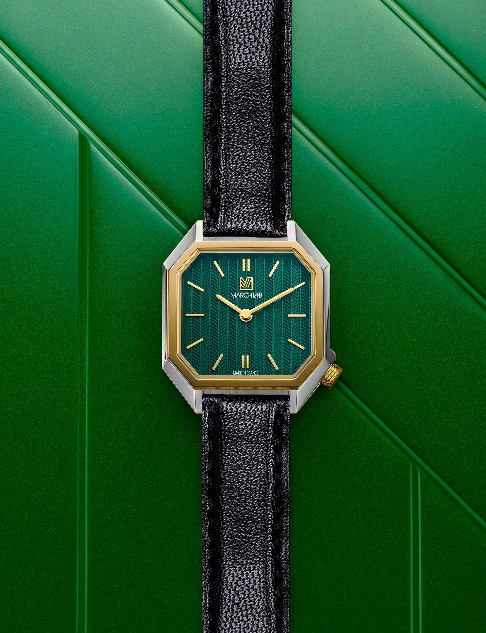 march-la-b-milady-mansart-chevrons-emerald-montre-femme-28-mm image 4