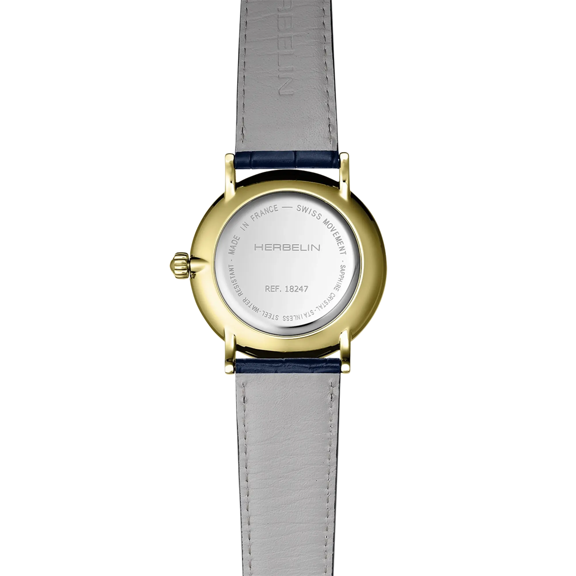 herbelin-inspiration-petite-seconde-montre-homme-quartz-cuir-bleu image 4