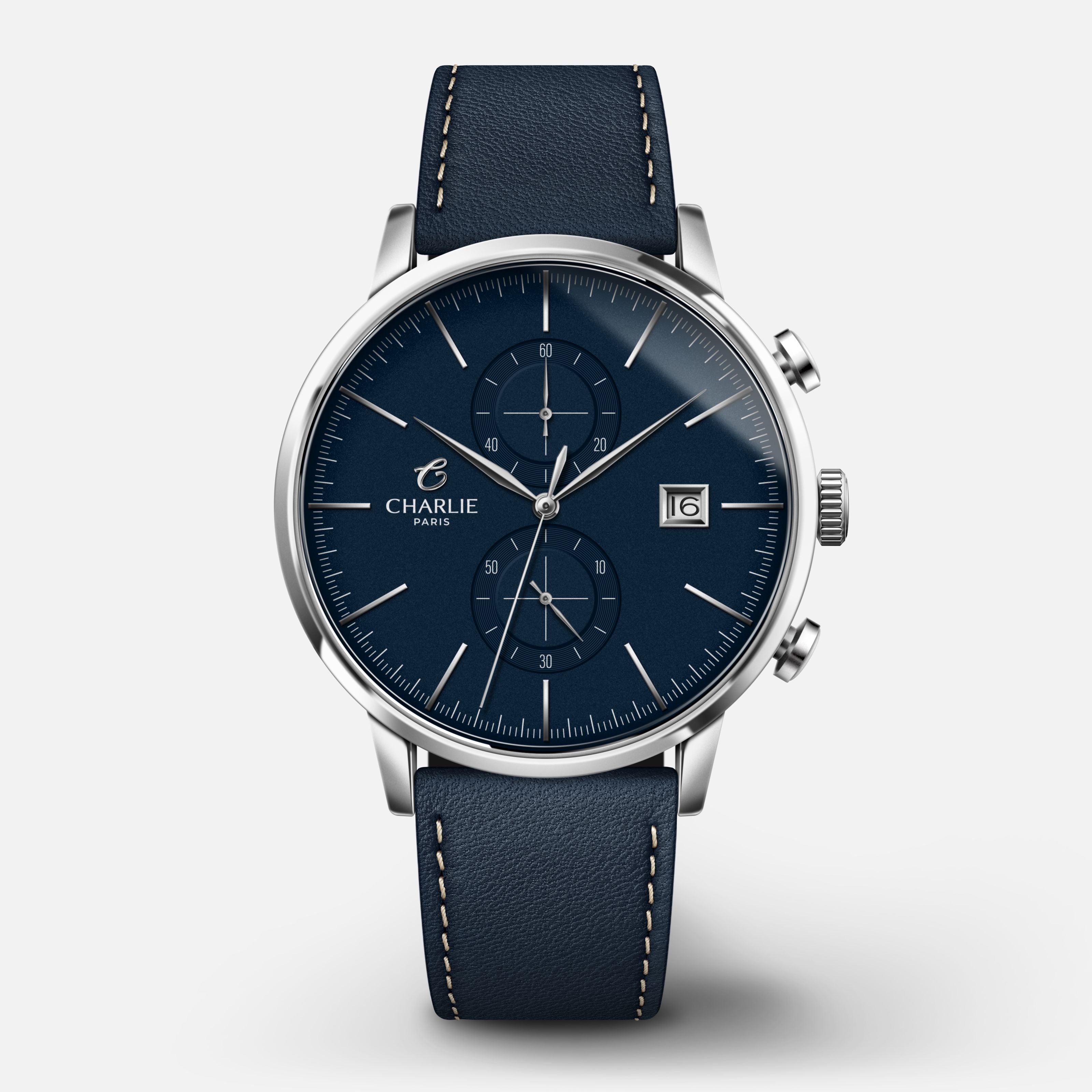 charlie-paris-horizon-montre-chronographe-homme-40mm-cadran-bleu image 8