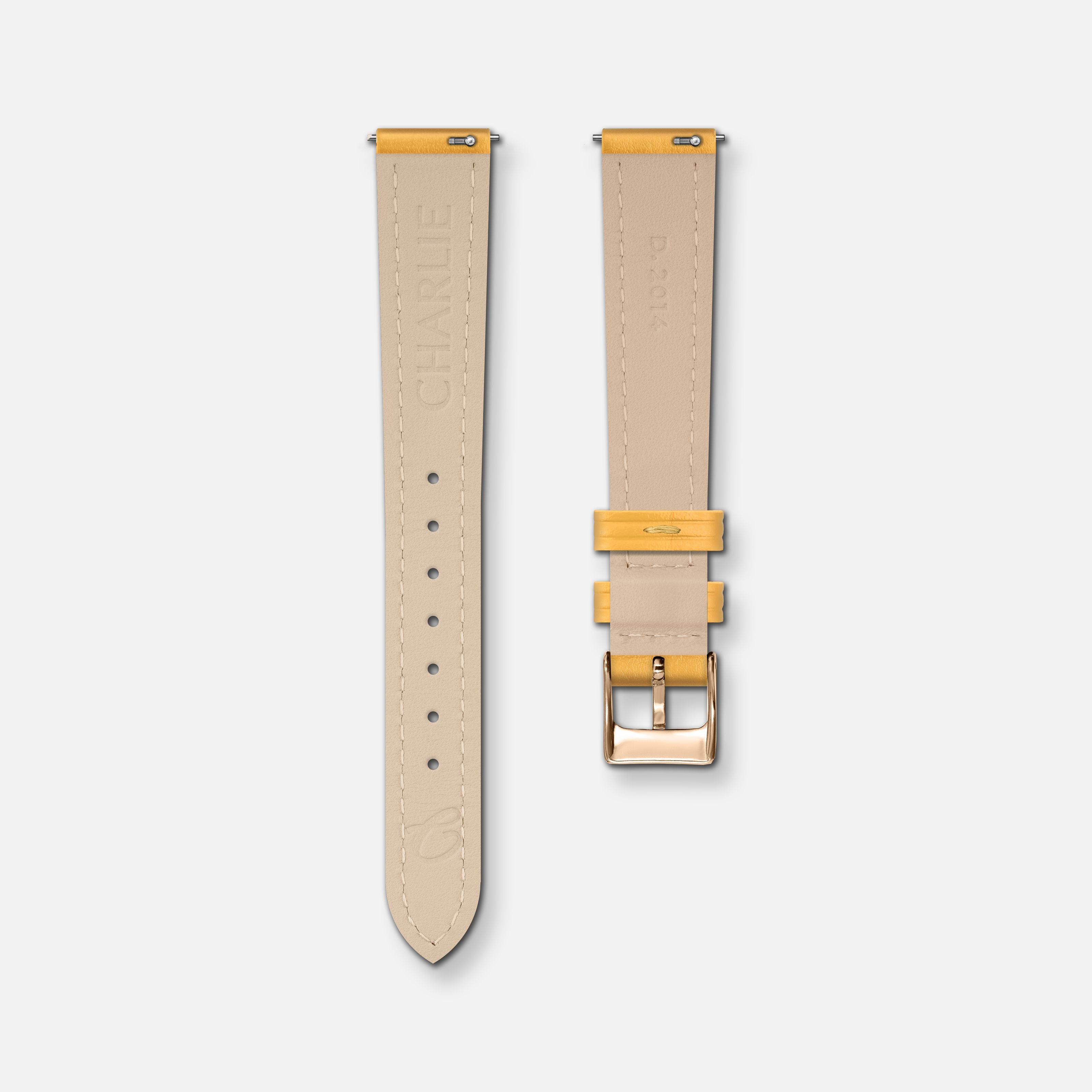 charlie-paris-bracelet-cuir-jaune-toscan-14mm image 3