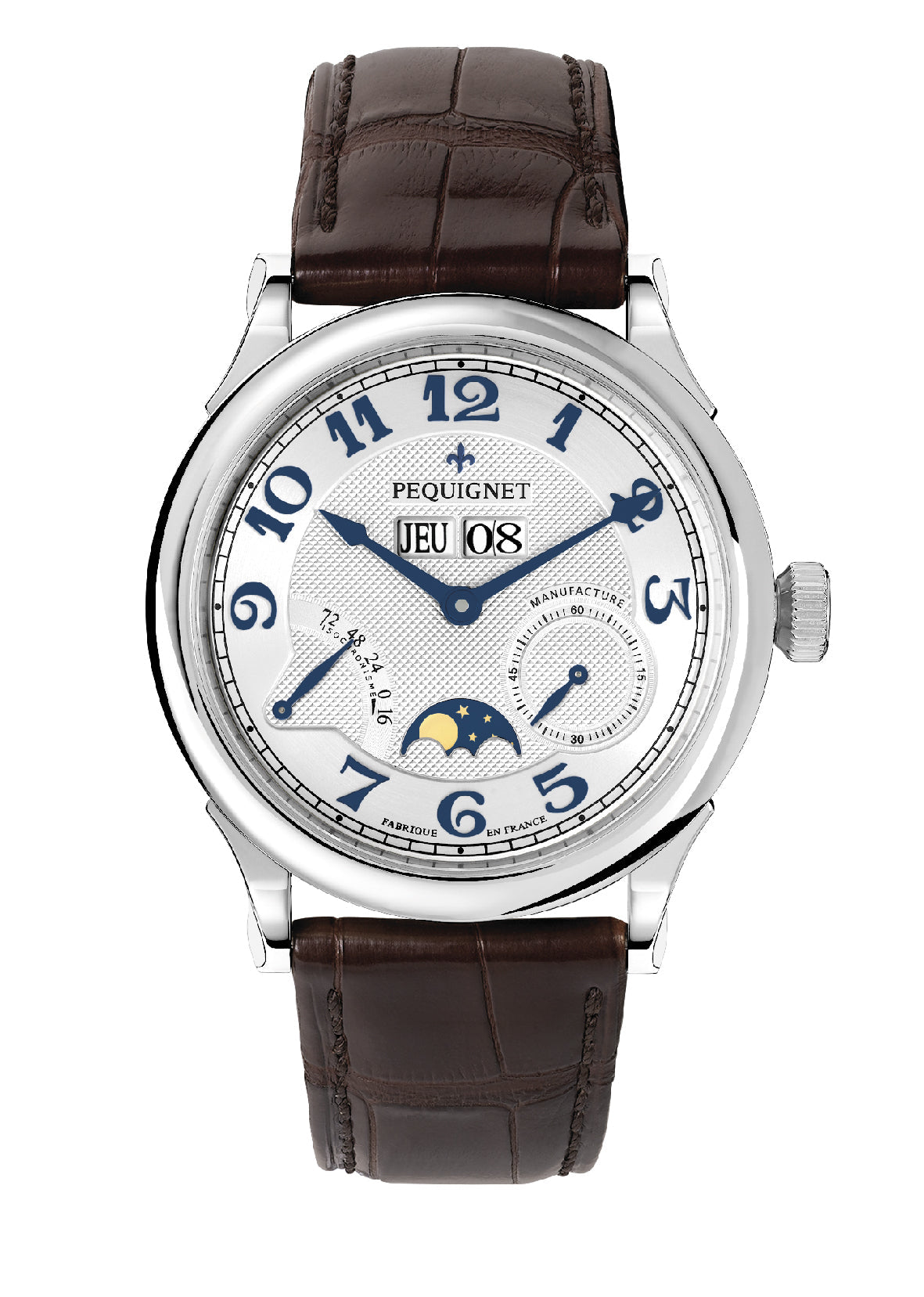 montre-pequignet-royale-paris-calibre-royal-grande-date-et-phase-de-lune image 1