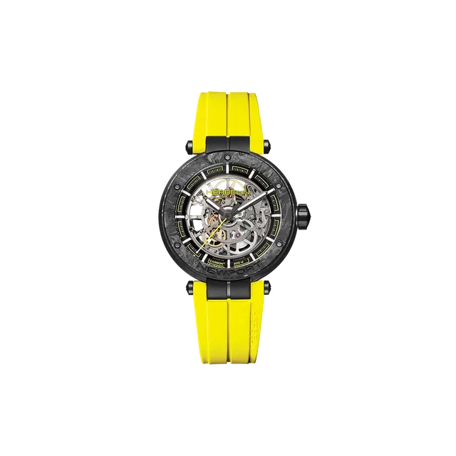 herbelin-newport-carbone-titane-squelette-jaune-43-mm-dition-limit-e image 1