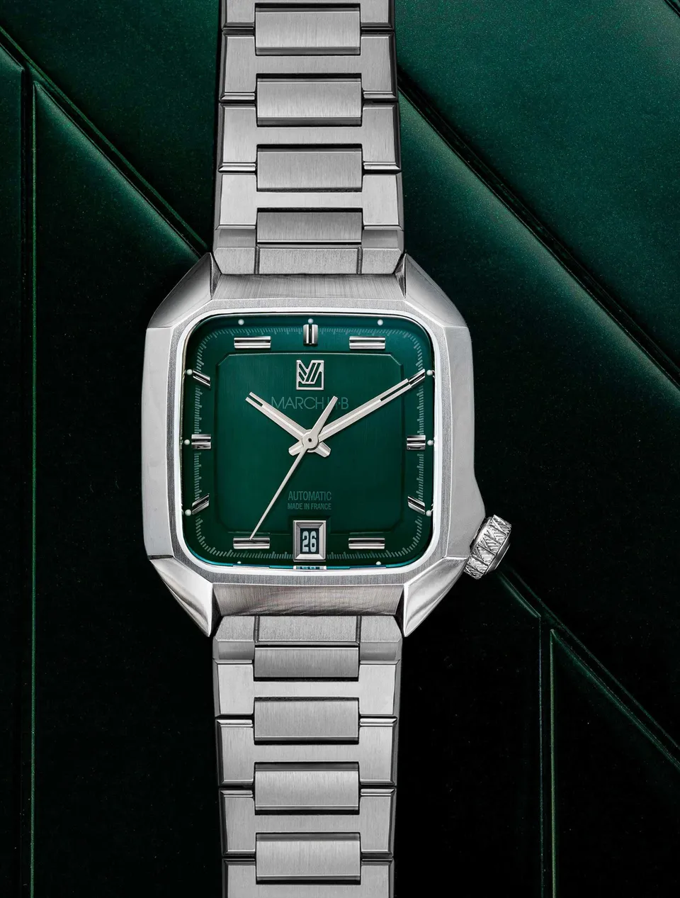 march-la-b-am2-slim-automatique-grall-montre-homme-36-mm-cadran-vert image 1