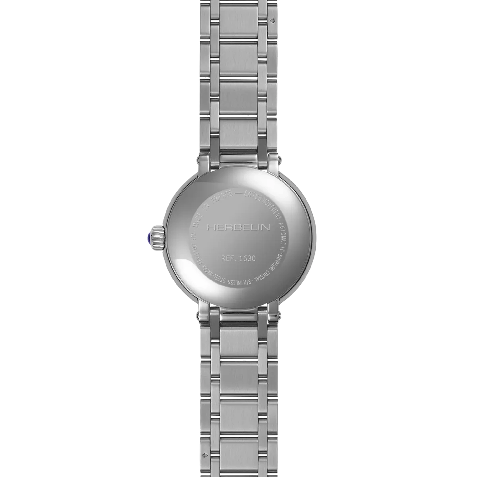herbelin-galet-automatique-montre-femme-tout-acier-cadran-guilloch image 4