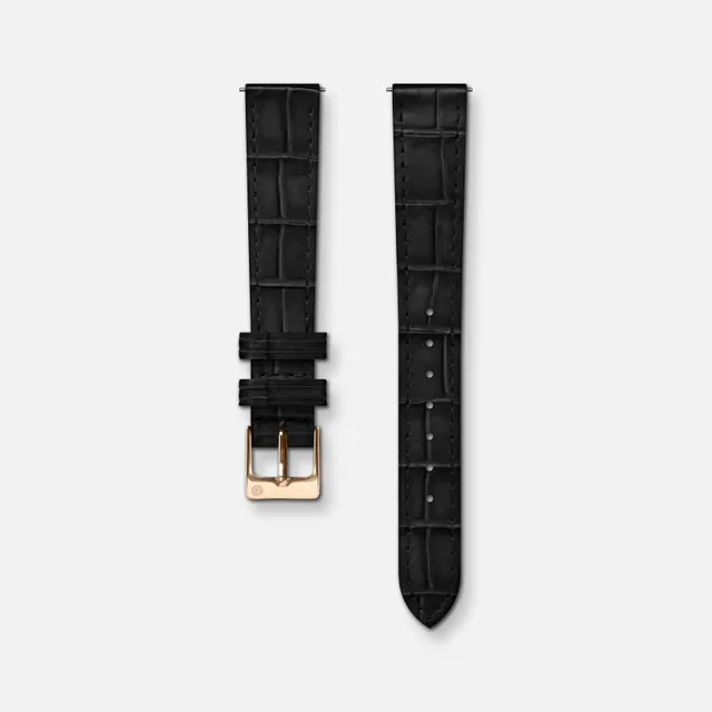 charlie-paris-bracelet-cuir-crocograin-noir-14mm-initial image 1