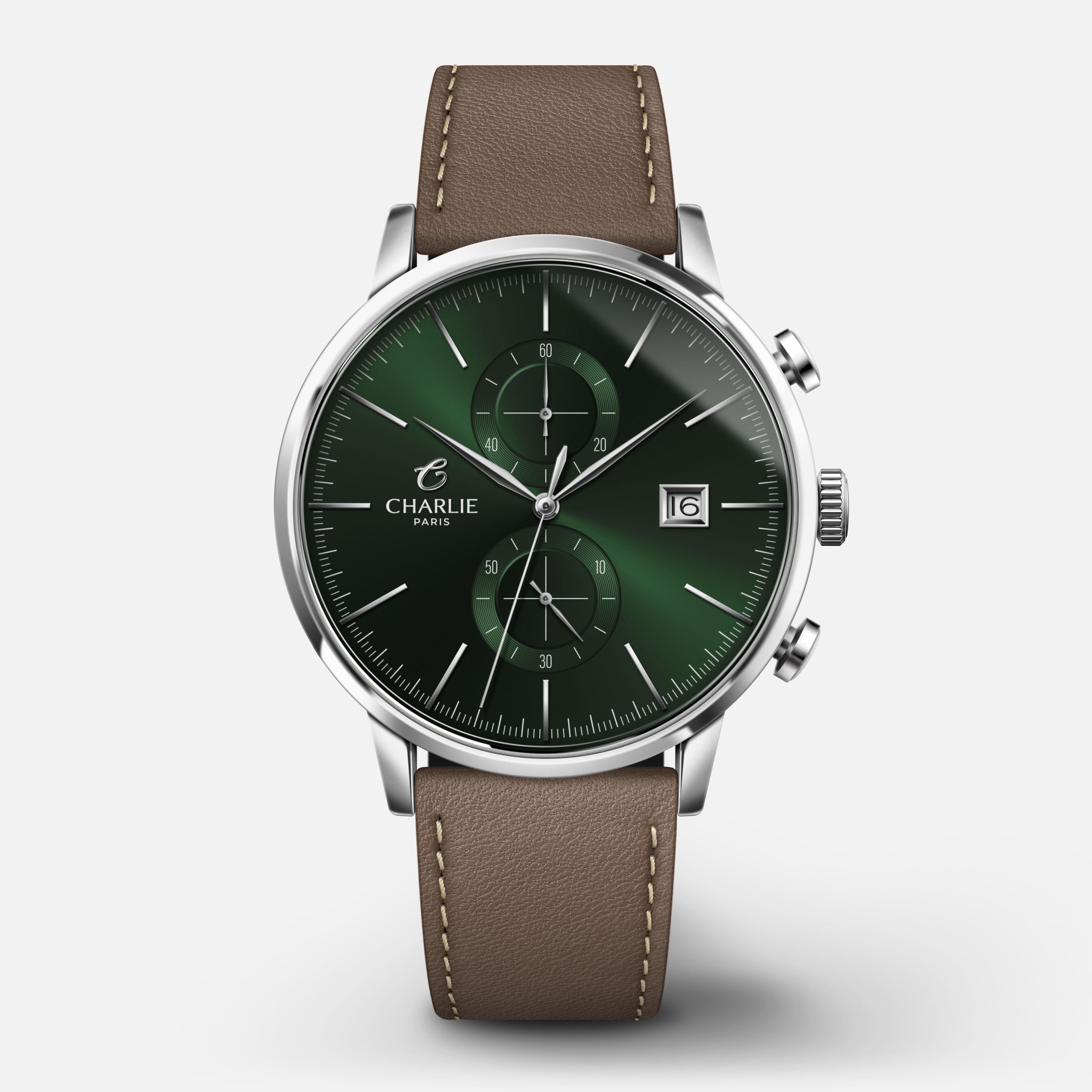 charlie-paris-horizon-montre-chronographe-homme-40mm-cadran-vert image 5