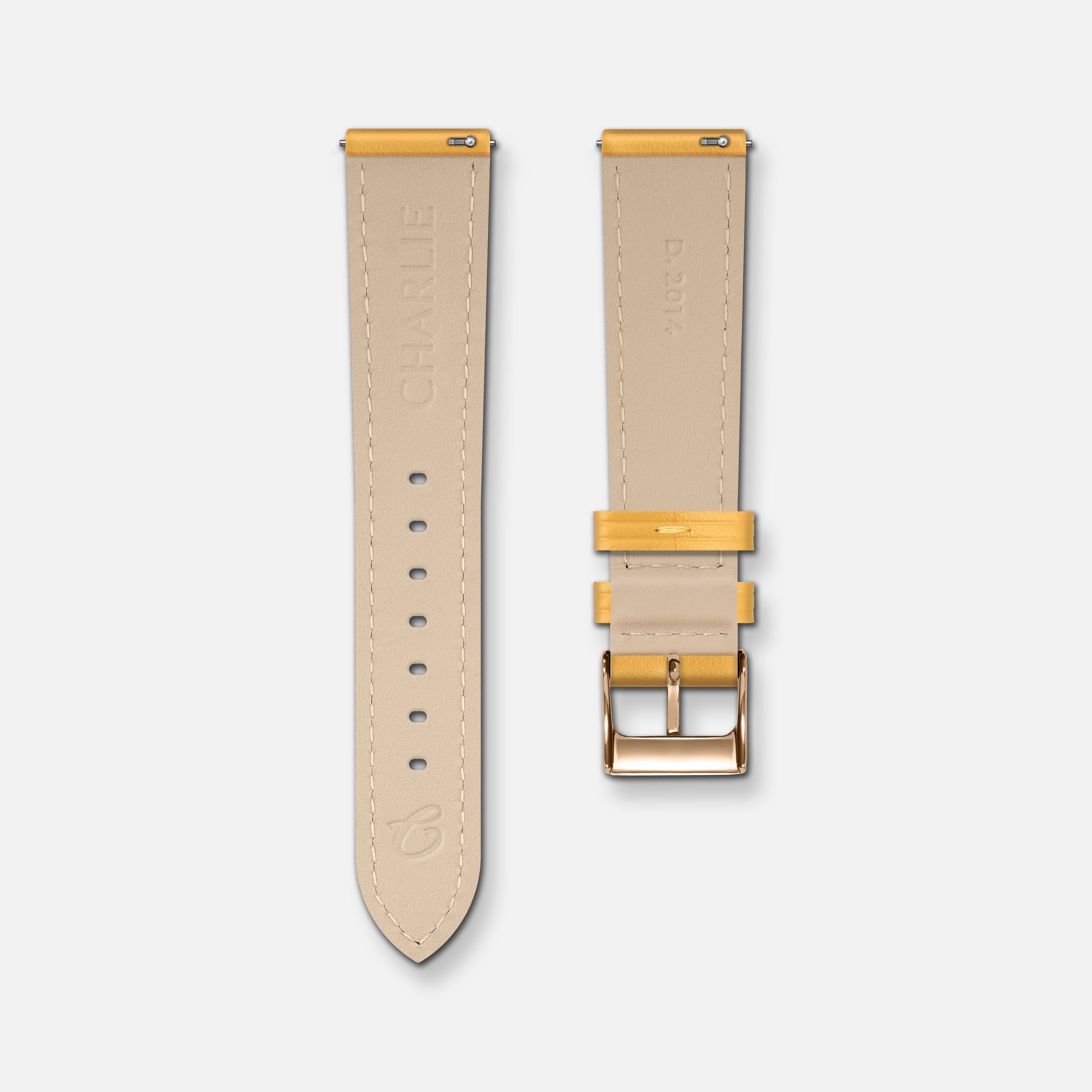 charlie-paris-bracelet-montre-cuir-jaune-toscan-18mm image 2
