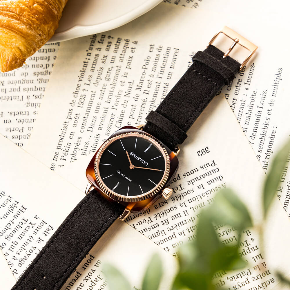 briston-clubmaster-elegant-gold-37-mm-quartz-noir image 2