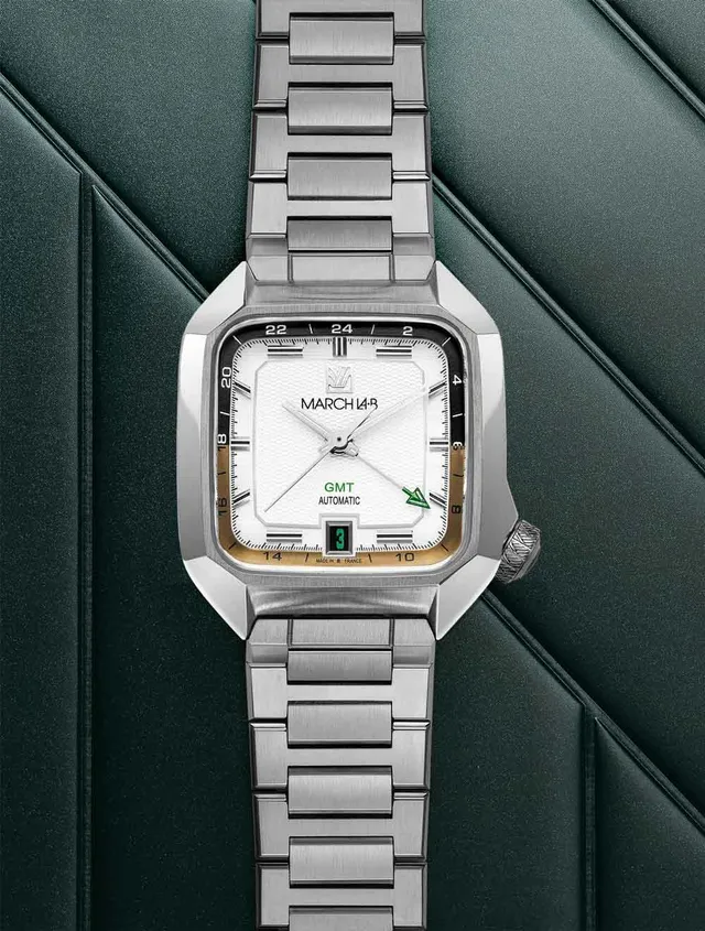 march-la-b-am2-slim-gmt-automatique-shelter-36-mm-montre-homme-double-fuseau image 1