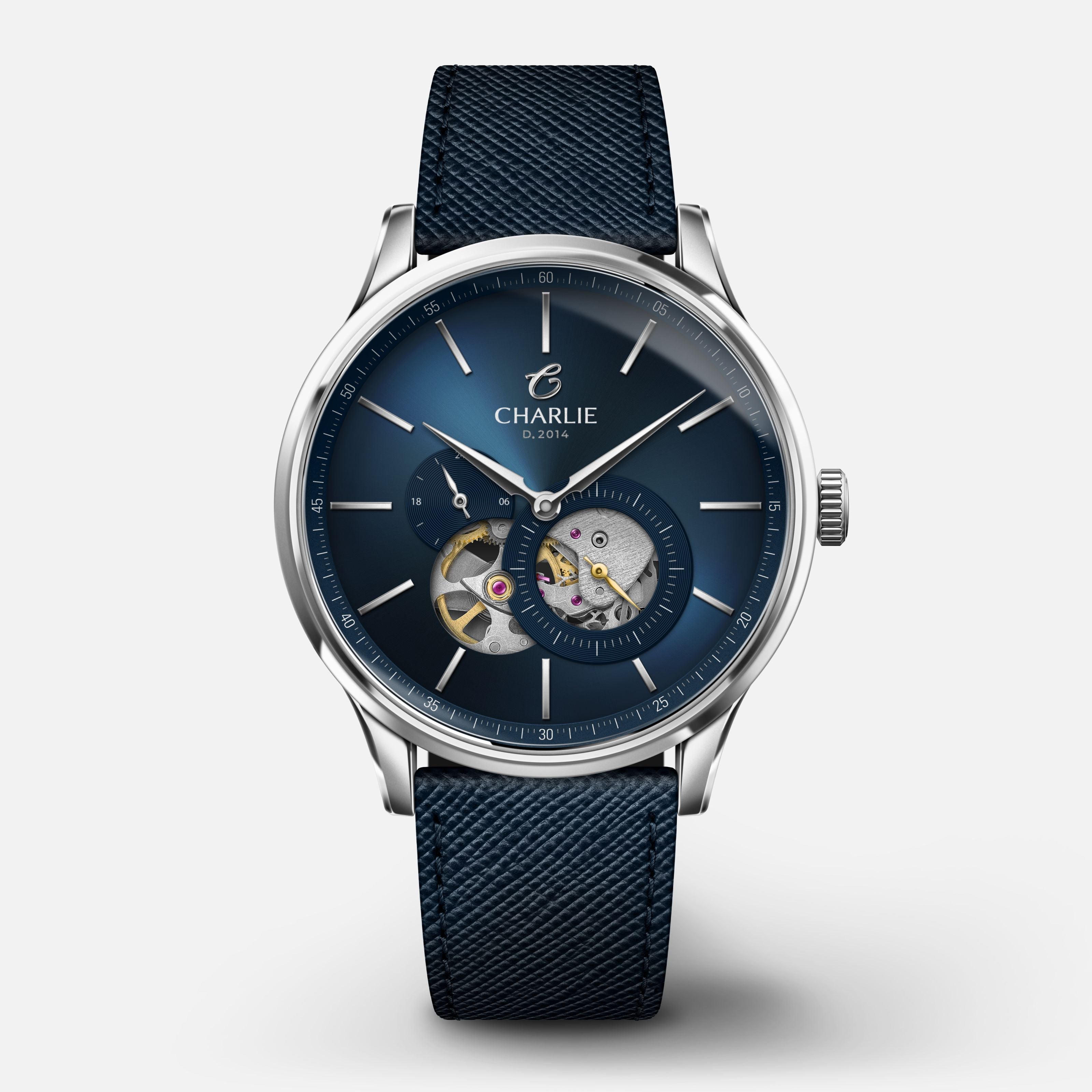 charlie-paris-initial-dition-anniversaire-10-ans-montre-automatique-homme-bleu-s image 8