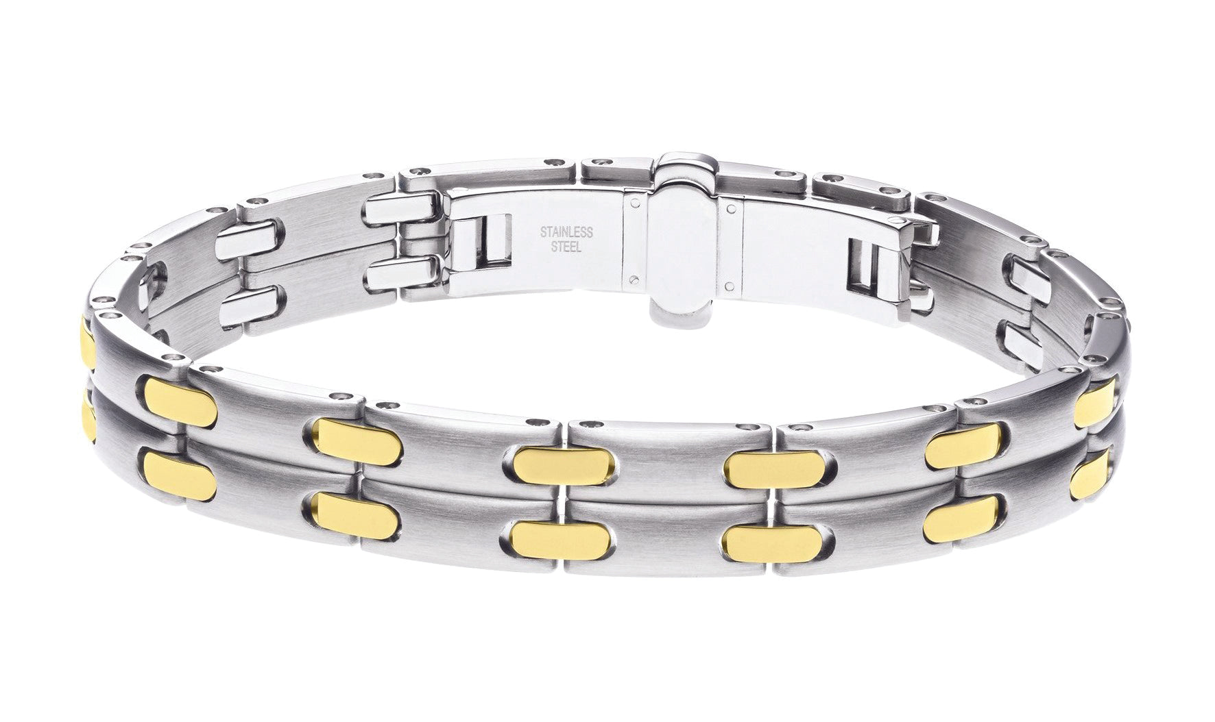 pequignet-bracelet-bijou-moorea-bracelet-acier-et-or-jaune-serti-de-diamant-con- image 1