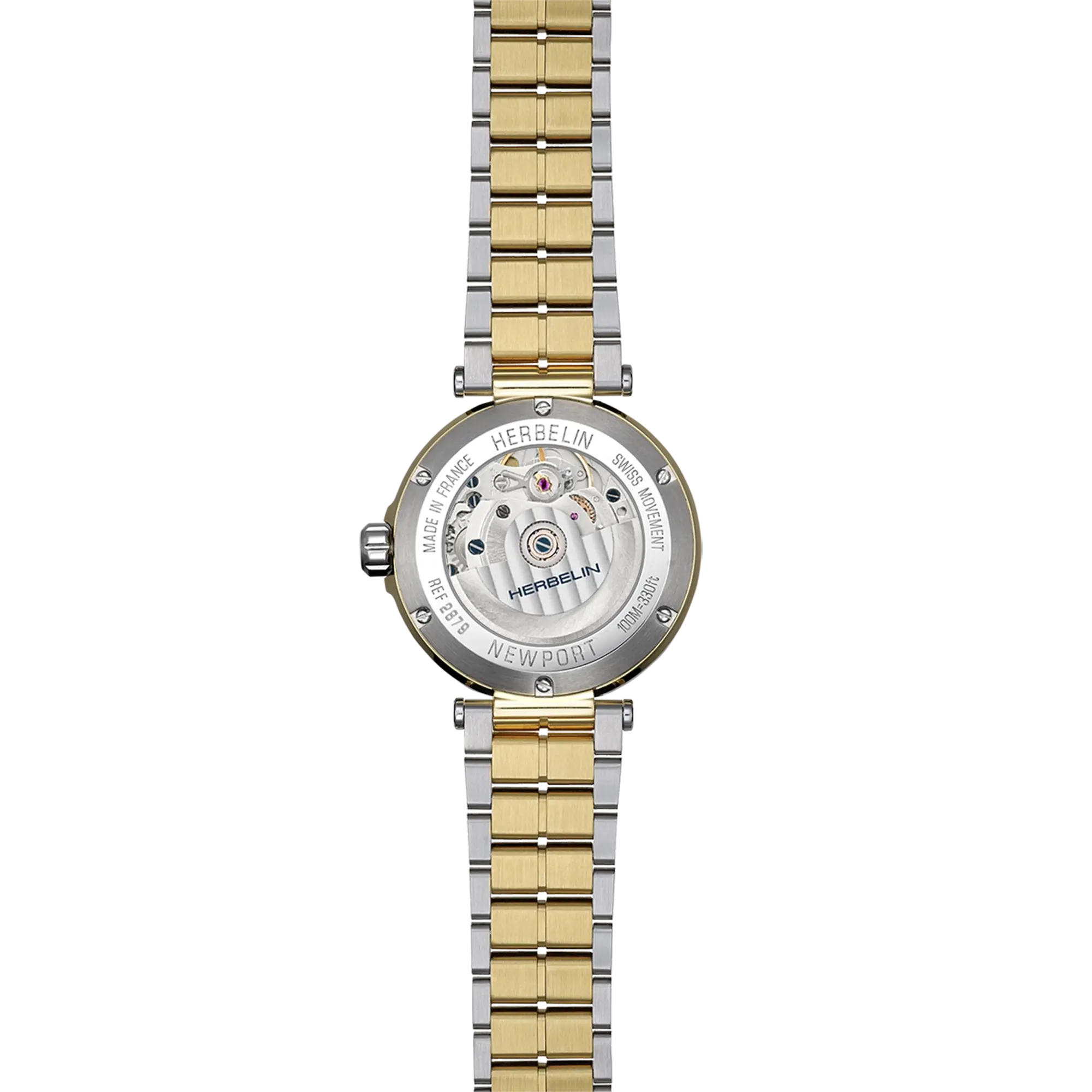 herbelin-newport-automatique-lady-montre-femme-phases-de-lune-bicolore image 4