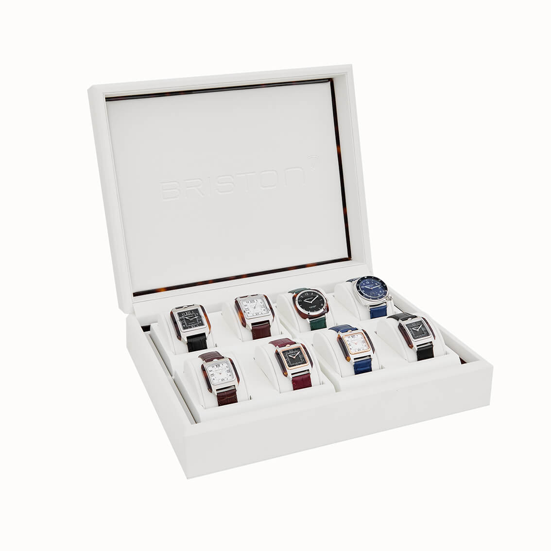 briston-bo-te-de-pr-sentation-8-montres-simili-blanc-caille image 2