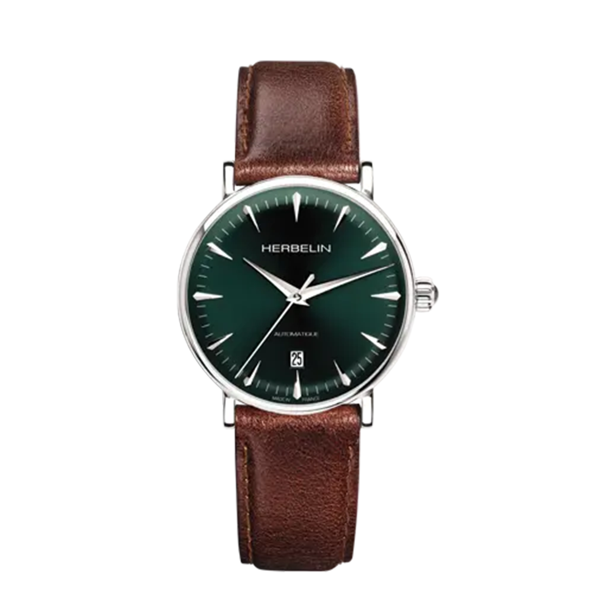 herbelin-inspiration-automatique-montre-homme-vert-acier-40mm image 1
